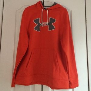 Mens Orange under armor sweatshirt