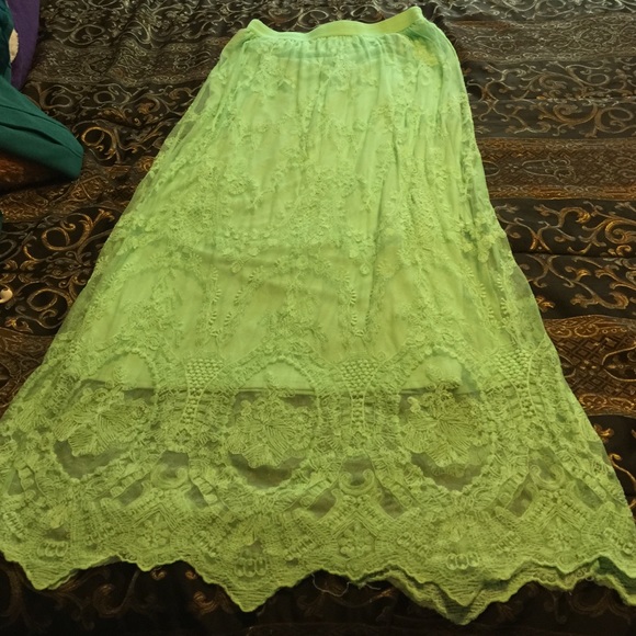 Lace maxi skirt