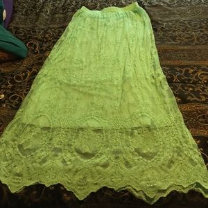 Lace maxi skirt