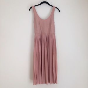 Rose pleated J.crew dress