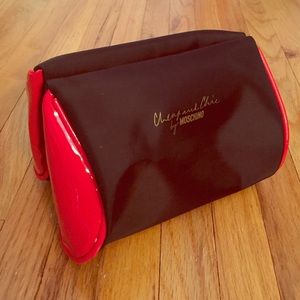 Heart Shaped Makeup Bag Black/Red
