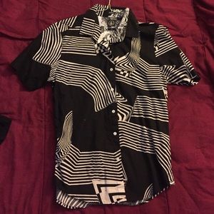 Nice black and white button up
