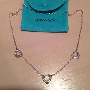 Authentic Tiffany & Co. 3 Heart Necklace