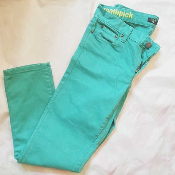 J. Crew Pants - J. Crew stretch size 26 mint green toothpick jeans