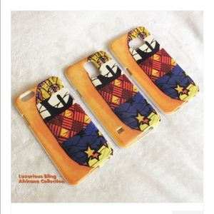 African Ankara clutch style rubber phone case