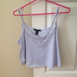 Blue crop top from forever 21