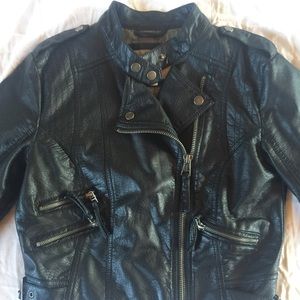 GB Black Leather Jacket