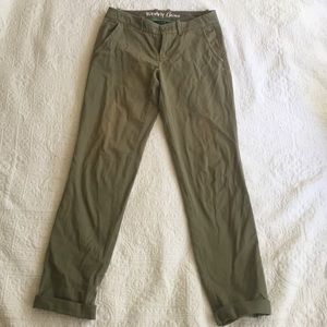 J Crew Army green Waverly chino