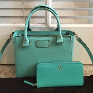 Kate Spade Quinn Aqua Turquoise Cross Body Purse