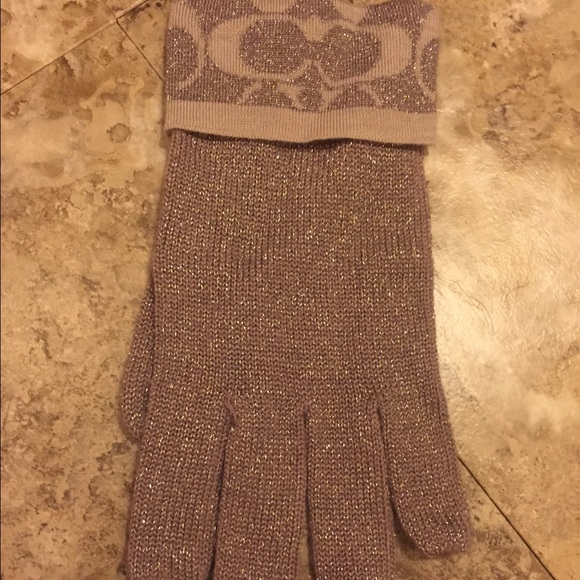 Coach headband and gloves, matching set.