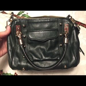 Rebecca Minkoff mini Cupid in Hunter Green color.