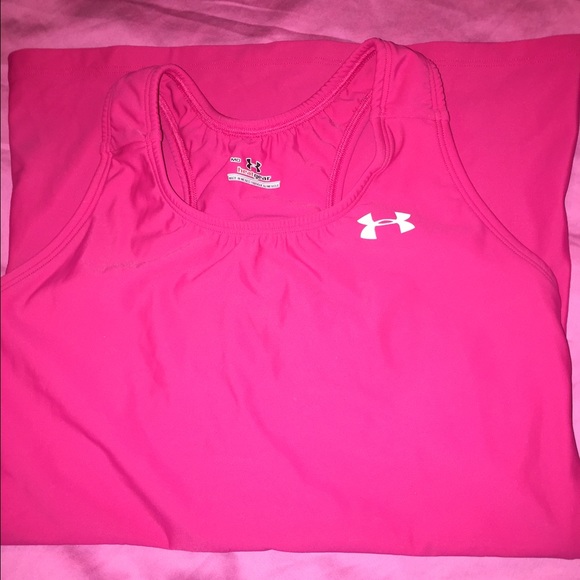 Pink under armour tank top