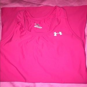 Pink under armour tank top