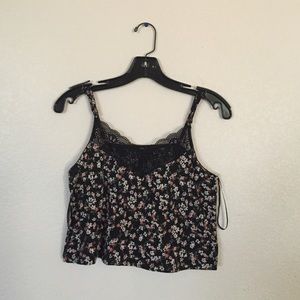 Floral Laced Crop Top