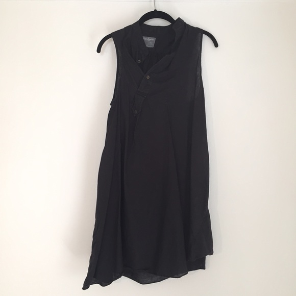 Black linen asymmetrical ALL SAINTS dress