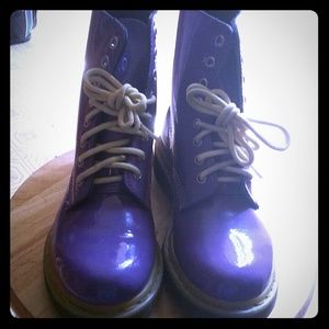 Purple doc martin boots