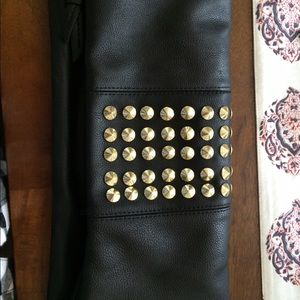 Steve Madden Black Studded Clutch