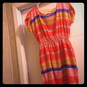 stripped colorful dress! looks brand new