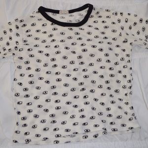 Brandy Melville evil eye cropped top