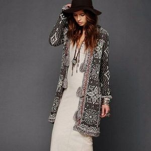 Free People Twilight Pom Pom Cardigan