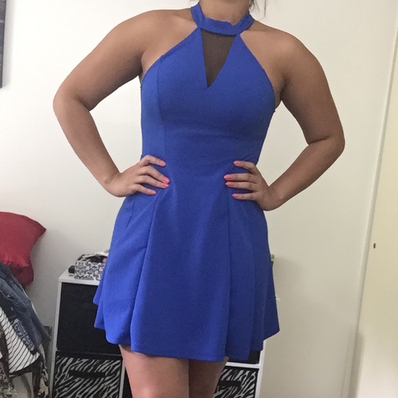 Go-out blue dress