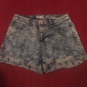 Mossimo high rise denim print shorts