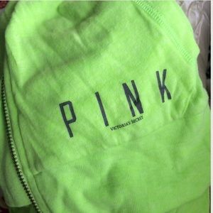 Bright green Victoria's Secret zip up hoodie