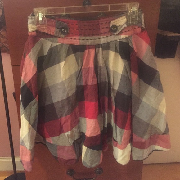 Full red pattern skirt