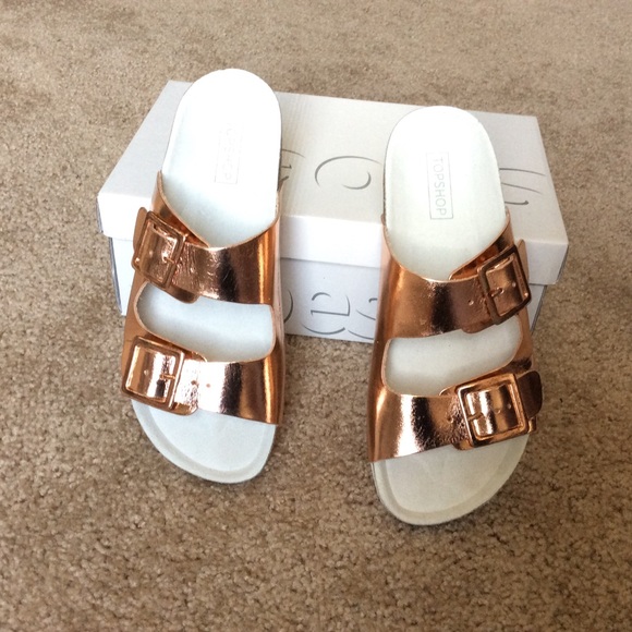 Topshop rose gold sandals