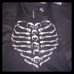 Teenage runaway black rib shirt