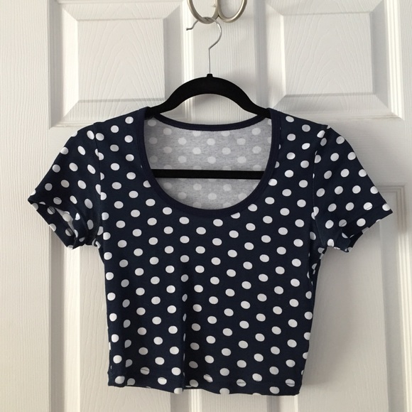 AA Polka Dot Baby Rip Crop Top