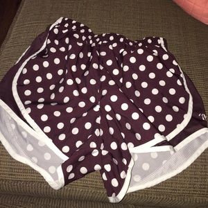 Maroon & white Varsity shorts