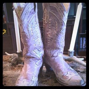 Corral Tan Wingtip Leather Cowgirl Boots