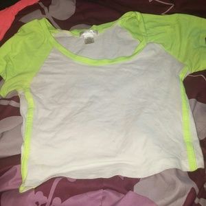 Neon green crop top