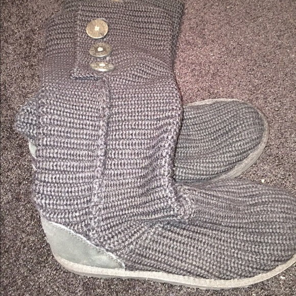 Size 8 UGG Australia Black Knit Boots