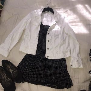 Polka dot dress (white in black)
