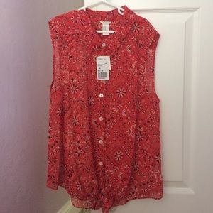 Forever 21 front tie tank top