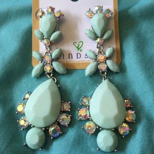 Mint sparkle earrings