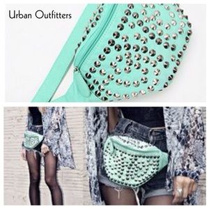 Studded Turquoise Fanny Pack