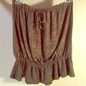 Forest green crop top