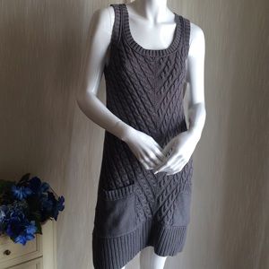 Rubbish Pewter Sleeveless Sweater Dress
