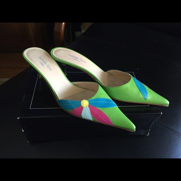 PRICE DROP! Italian Designer Isabella Fiore Mules - Price Reduced! - Picture 1 of 4