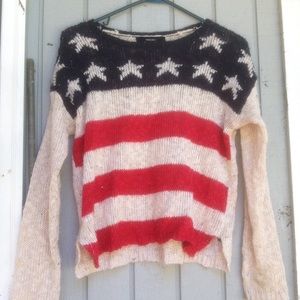 American flag f21 sweater
