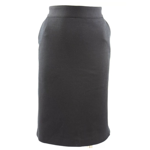 Chaiken Lined Wool Black Pencil Shirt