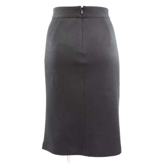 Chaiken Lined Wool Black Pencil Shirt