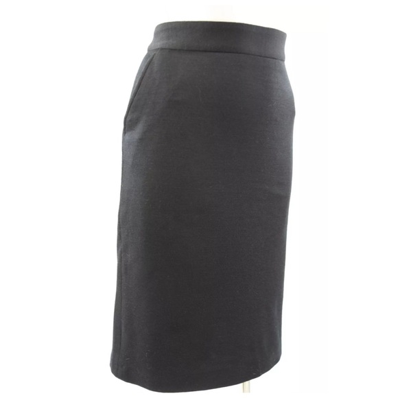 Chaiken Lined Wool Black Pencil Shirt
