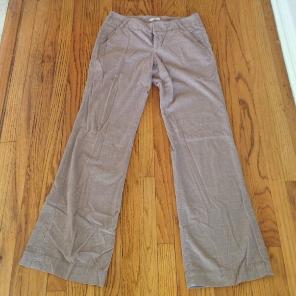 Tan Corduroy Joie Light Flare, Fitted Work Pants.