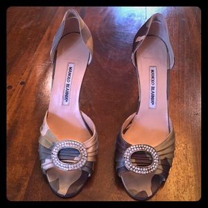 Manolo Blahnik camouflage dress heels