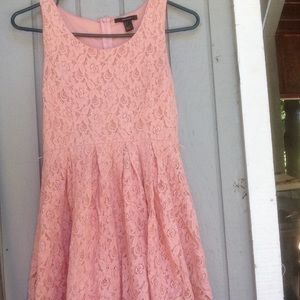 Pink lace dress