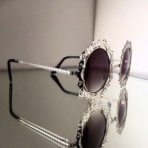 Bohemian metallic flower shades